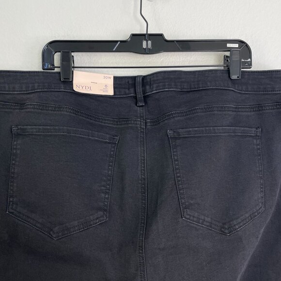 NEW NYDJ Womens Plus 20W Ava Flare Jeans Black Trinity Raw Hem Denim Lift Tuck - Picture 10 of 12